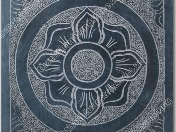 Đá Xanh Đen Băm Hình Hoa Sen – Lát Sân Vườn, Bậc Tam Cấp Đẹp